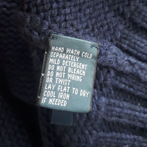 Polo by Ralph Lauren Fisherman Norwegian Cashmere Wool Knit Shawl Sweater - Picture 5 of 5